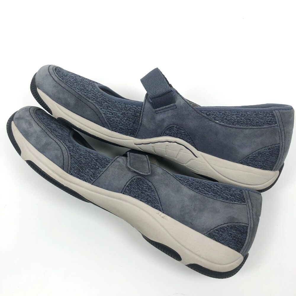 Dansko Hennie Mary Jane Flat Shoes Size 40 / 9.5 - 10 Blue Suede Walking Comfort - Picture 6 of 9